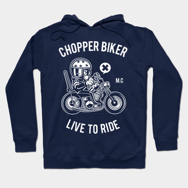 On the road with my chopper Hoodie by Superfunky